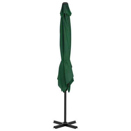 vidaXL Zweefparasol met aluminium paal 250x250 cm groen afbeelding3 - 1