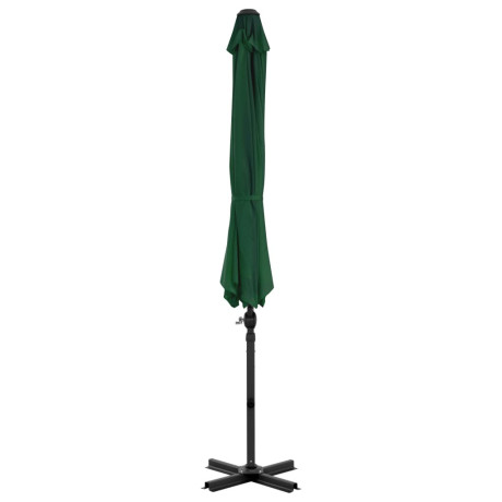 vidaXL Zweefparasol met aluminium paal 300 cm groen afbeelding3 - 1