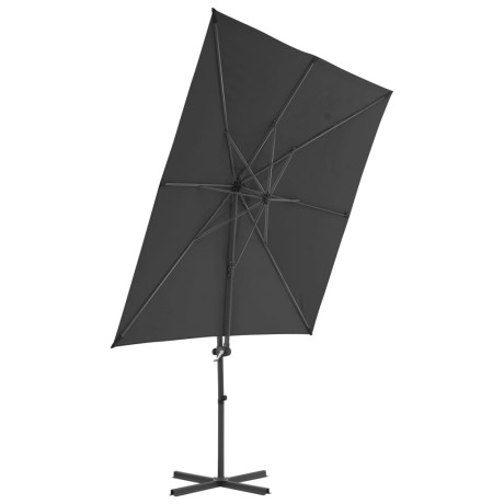 vidaXL Zweefparasol met stalen paal 250x250 cm antracietkleurig afbeelding3 - 1