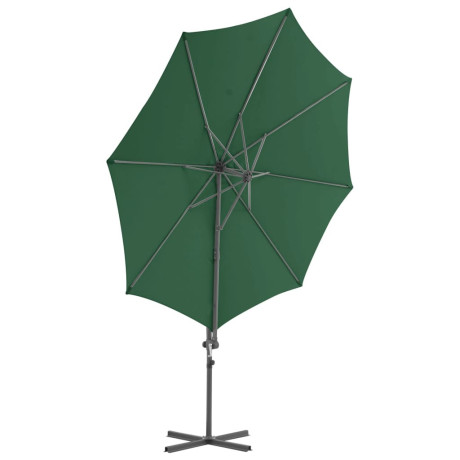 vidaXL Zweefparasol met stalen paal 300 cm groen afbeelding3 - 1