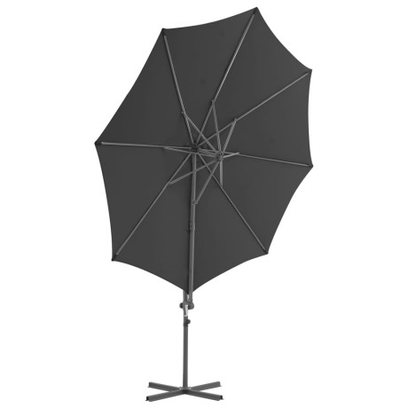 vidaXL Zweefparasol met stalen paal 300 cm antracietkleurig afbeelding3 - 1