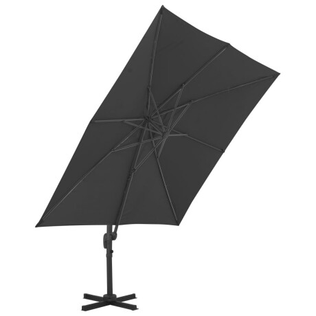 vidaXL Zweefparasol met aluminium paal 300x300 cm antracietkleurig afbeelding3 - 1