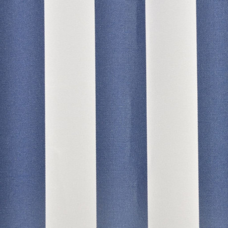 vidaXL Luifeldoek 450x300 cm canvas blauw en wit afbeelding3 - 1