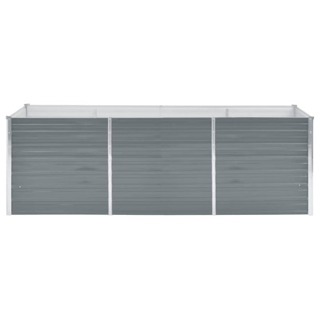 vidaXL Plantenbak verhoogd 240x80x77 cm gegalvaniseerd staal grijs afbeelding3 - 1