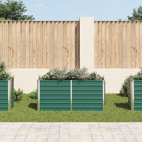 vidaXL Plantenbak verhoogd 160x40x77 cm gegalvaniseerd staal groen afbeelding3 - 1