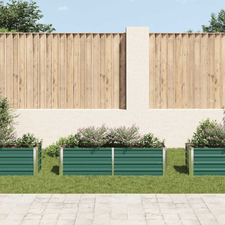 vidaXL Plantenbak verhoogd 160x40x45 cm gegalvaniseerd staal groen afbeelding3 - 1
