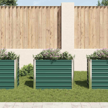 vidaXL Plantenbak verhoogd 100x40x77 cm gegalvaniseerd staal groen afbeelding3 - 1