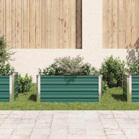 vidaXL Plantenbak verhoogd 100x40x45 cm gegalvaniseerd staal groen afbeelding3 - 1