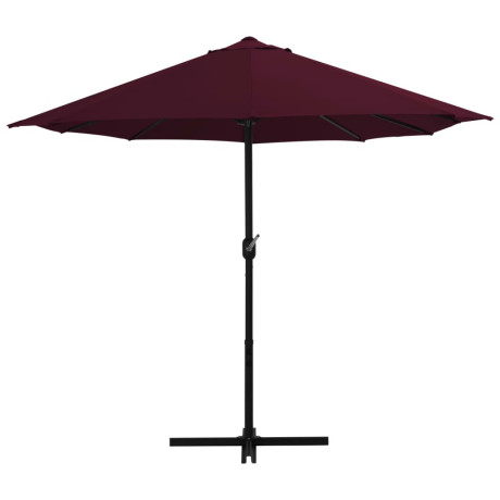 vidaXL Parasol met aluminium paal 460x270 cm bordeauxrood afbeelding3 - 1