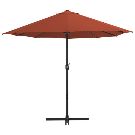 vidaXL Parasol met aluminium paal 460x270 cm terracotta afbeelding3 - 1