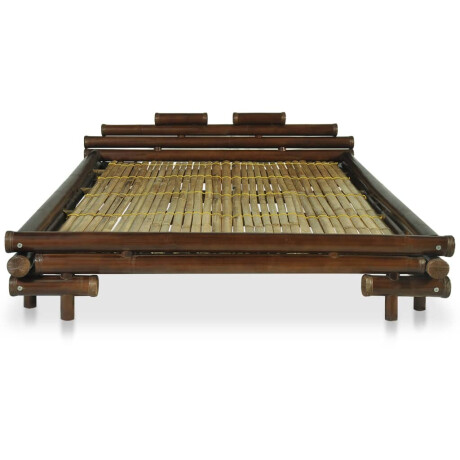 vidaXL Bedframe bamboe donkerbruin 140x200 cm afbeelding3 - 1
