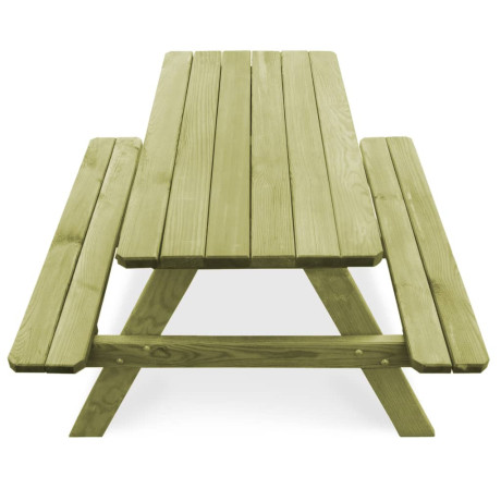 vidaXL Picknicktafel met banken 90x90x58 cm geïmpregneerd grenenhout afbeelding3 - 1