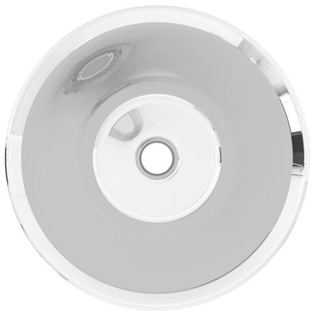 vidaXL Wastafel 42x14 cm keramiek zilverkleurig afbeelding3 - 1