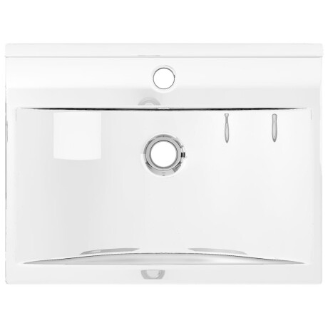 vidaXL Wastafel met overloop 60x46x16 cm keramiek zilverkleurig afbeelding3 - 1