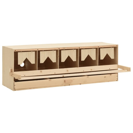 vidaXL Kippenlegkast 5 compartimenten 117x33x38 cm massief grenenhout afbeelding3 - 1
