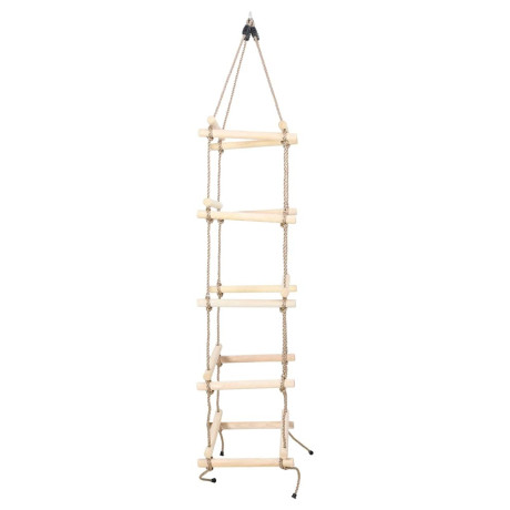 vidaXL Touwladder 200 cm hout afbeelding3 - 1