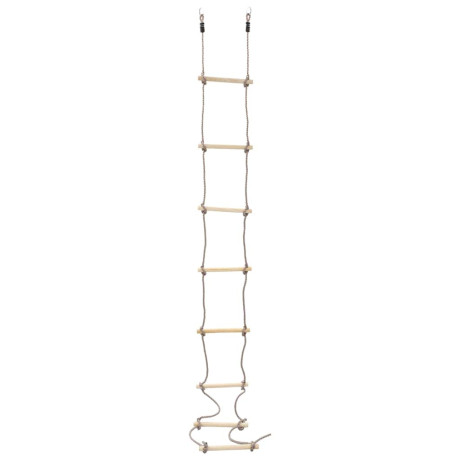 vidaXL Touwladder 290 cm hout afbeelding3 - 1