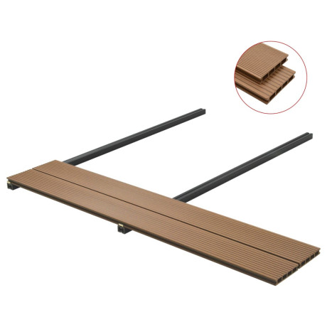 vidaXL Terrasplanken HKC met accessoires 25 m² 4 m teak afbeelding3 - 1