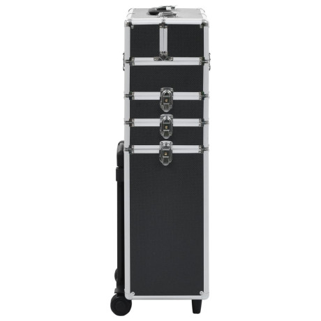 vidaXL Make-up trolley aluminium zwart afbeelding3 - 1