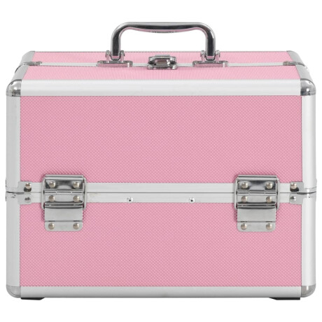 vidaXL Make-up koffer 22x30x21 cm aluminium roze afbeelding3 - 1