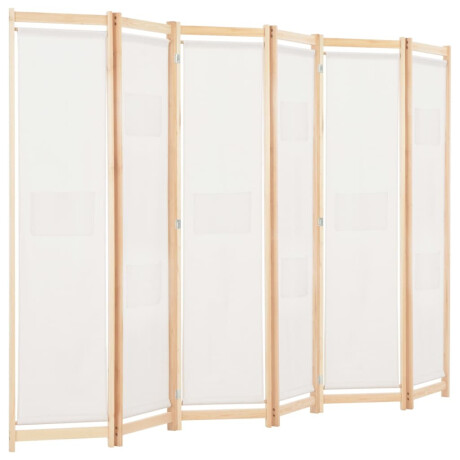 vidaXL Kamerscherm met 6 panelen 240x170x4 cm stof crème afbeelding3 - 1