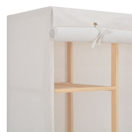 vidaXL Kledingkast 135x40x170 cm stof wit afbeelding3 - 1