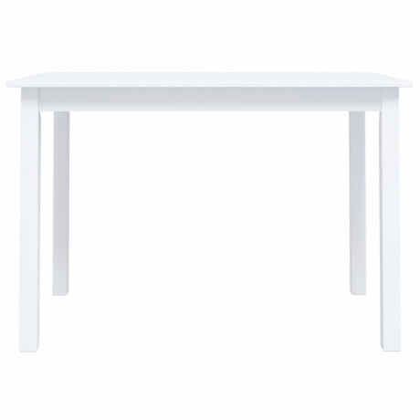 vidaXL Eettafel 114x71x75 cm massief rubberwood wit afbeelding3 - 1