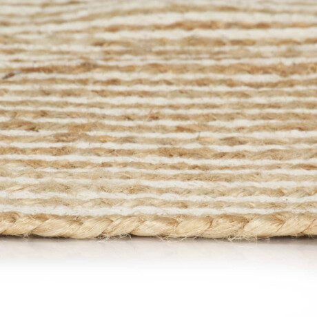 vidaXL Vloerkleed handgemaakt met spiraal ontwerp 90 cm jute wit afbeelding3 - 1