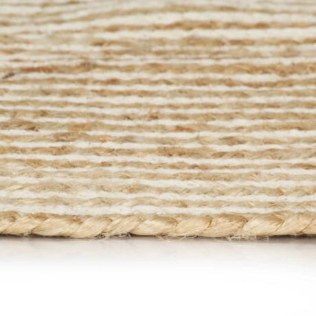 vidaXL Vloerkleed handgemaakt met spiraal ontwerp 150 cm jute wit afbeelding3 - 1