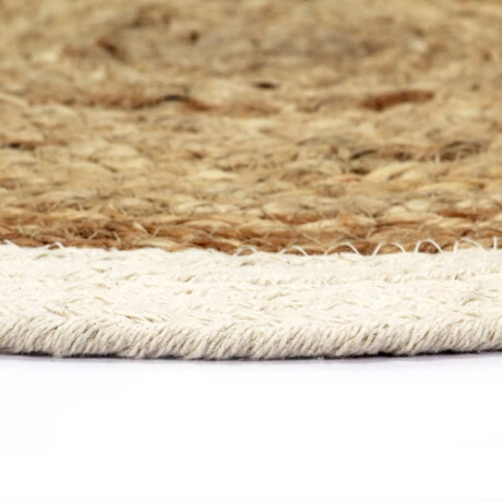 vidaXL Placemats 6 st rond 38 cm jute en katoen natuurlijk afbeelding3 - 1