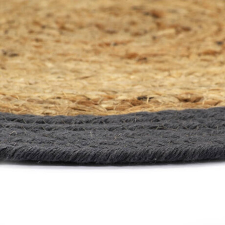 vidaXL Placemats 6 st 38 cm jute en katoen natuurlijk en antraciet afbeelding3 - 1