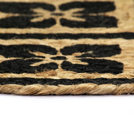 vidaXL Placemats 6 st rond 38 cm jute zwart afbeelding3 - 1