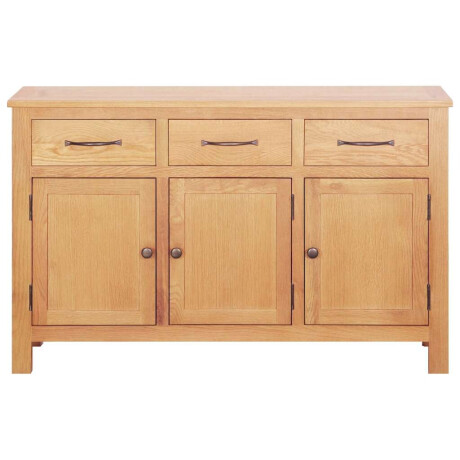 vidaXL Dressoir Bruin 112 x 33.5 x 70 cm Massief eikenhout afbeelding3 - 1