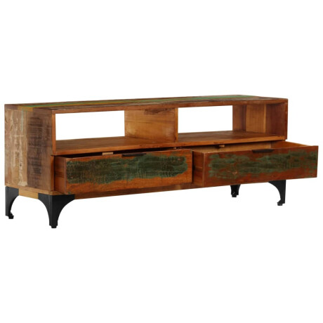 vidaXL Tv-meubel 118x35x45 cm massief gerecycled hout afbeelding3 - 1