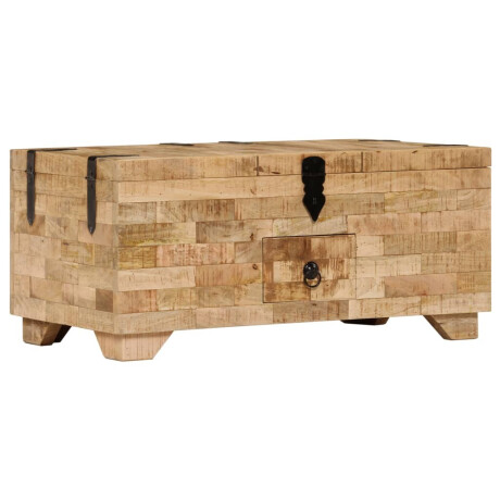 vidaXL Salontafel 80x40x35 cm massief mangohout afbeelding3 - 1