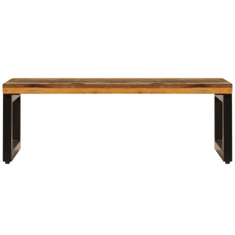 vidaXL Salontafel 100x50x35 cm massief gerecycled hout en staal afbeelding3 - 1