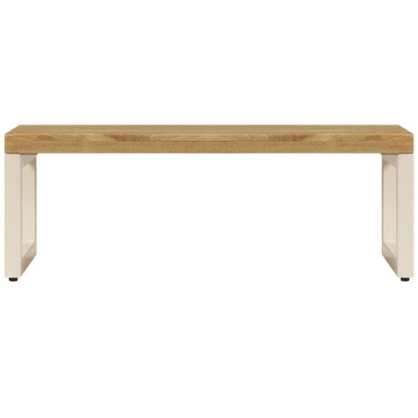 vidaXL Salontafel 100x50x35 cm massief mangohout en staal afbeelding3 - 1