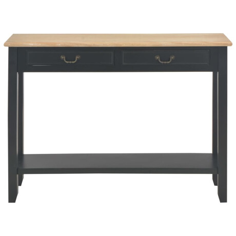 vidaXL Wandtafel 110x35x80 cm hout zwart afbeelding3 - 1