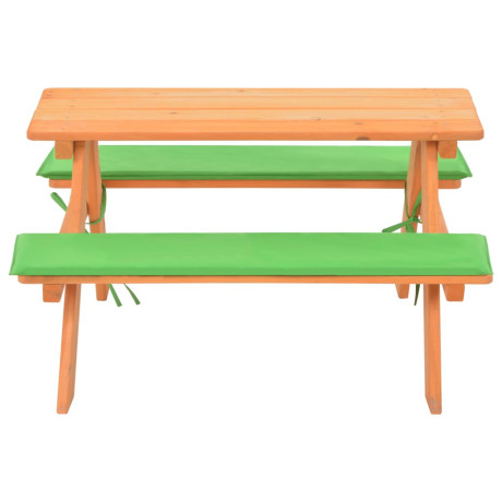 vidaXL Kinderpicknicktafel met banken 89x79x50 cm massief vurenhout afbeelding3 - 1