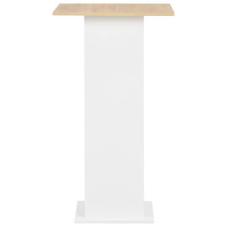 vidaXL Bartafel 60x60x110 cm wit en sonoma eikenkleurig afbeelding3 - 1