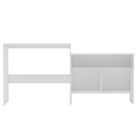 vidaXL Bartafel met 2 tafelbladen 130x40x120 cm wit afbeelding3 - 1