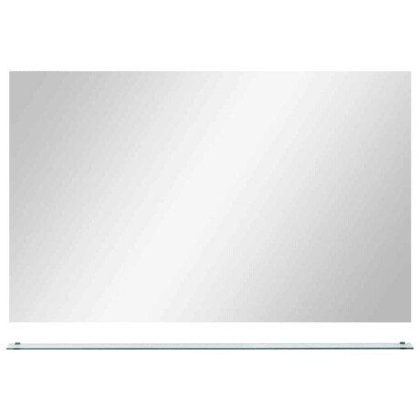 vidaXL Wandspiegel met schap 100x60 cm gehard glas afbeelding3 - 1