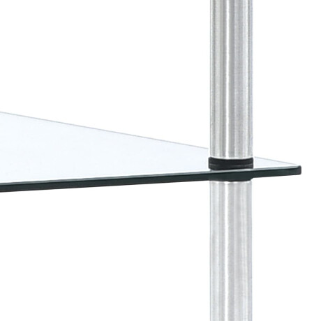 vidaXL Kastje 3-laags 40x40x67 cm gehard glas transparant afbeelding3 - 1