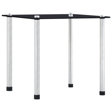 vidaXL 3-delige Tafeltjesset gehard glas zwart afbeelding3 - 1