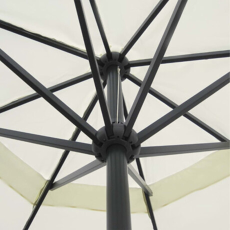 vidaXL Parasol Samos 500 cm aluminium wit afbeelding3 - 1