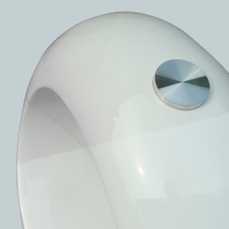 vidaXL Salontafel met ovaal glazen tafelblad hoogglans wit afbeelding3 - 1