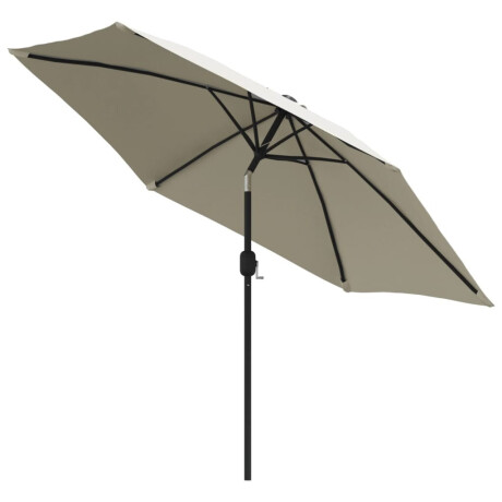 vidaXL Parasol met stalen paal 3 m zandwit afbeelding3 - 1