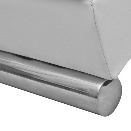 vidaXL Chaise longue kunstleer wit afbeelding3 - 1