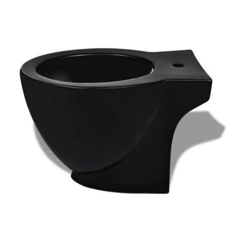 vidaXL Ronde staande keramieken bidet (zwart) afbeelding3 - 1