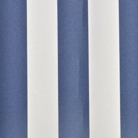 vidaXL Luifeldoek 4x3 m canvas blauw en wit afbeelding3 - 1